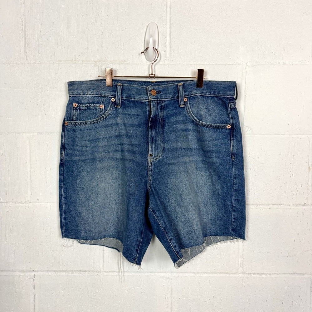 Gap Womens 8" Loose Bermuda Shorts Jorts SZ 12 Mid Rise Cut Offs Casual Festival